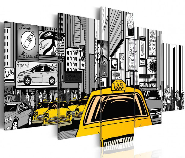 Taulu Artgeist Cartoon taxi eri kokoja