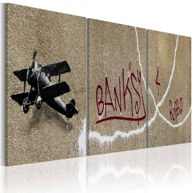 Taulu Artgeist Lentokone - Banksy eri kokoja