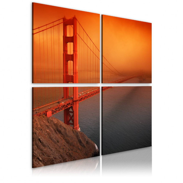 Taulu Artgeist San Francisco - Golden Gate Bridge eri kokoja