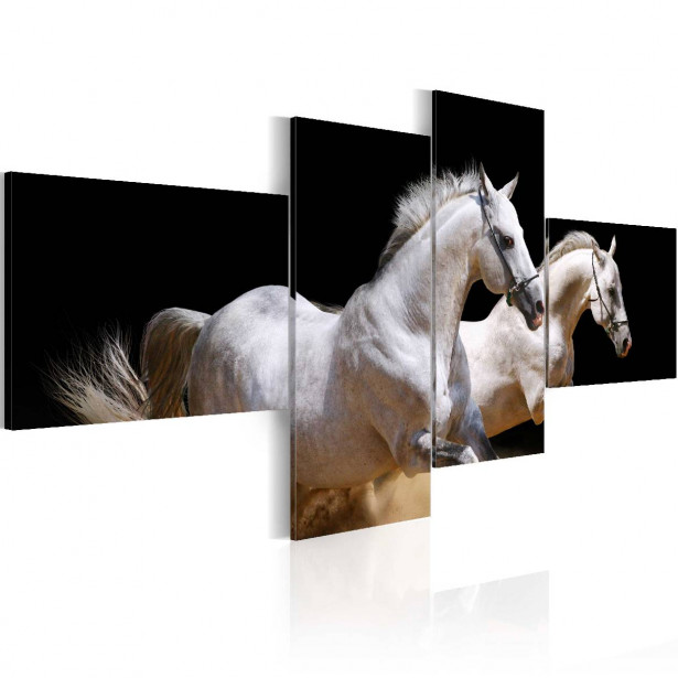 Taulu Artgeist Animal world- white horses galloping eri kokoja