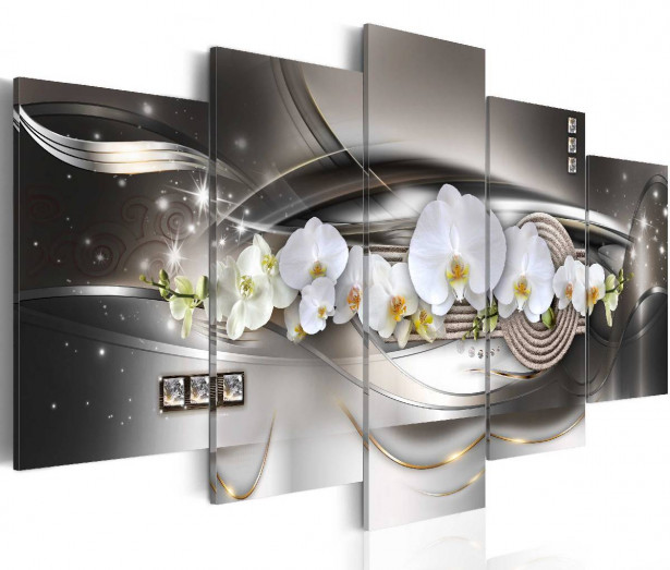 Taulu Artgeist Steel orchids eri kokoja