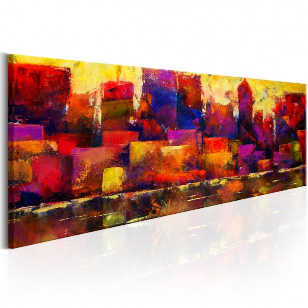 Taulu Artgeist Colourful City Skyline eri kokoja