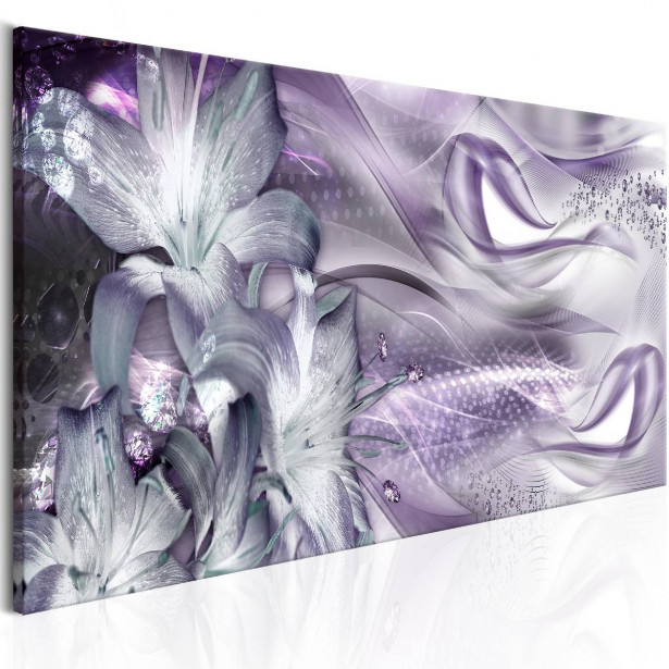Taulu Artgeist Lilies and Waves Pale Violet 1-osainen kapea eri kokoja