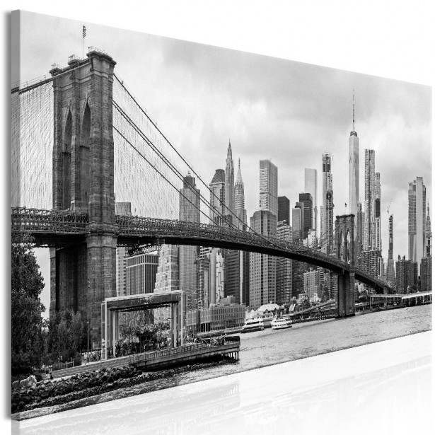 Taulu Artgeist Road to Manhattan Black and White 1-osainen kapea eri kokoja