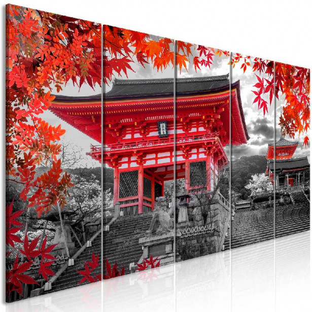 Taulu Artgeist Kyoto - Japan 5-osainen kapea eri kokoja