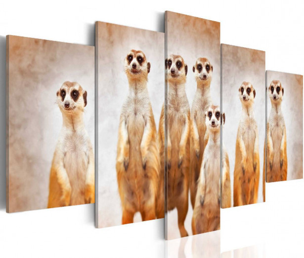 Taulu Artgeist Family of meerkats eri kokoja