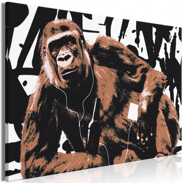 Taulu Artgeist Pop Art Monkey Brown 1-osainen kapea eri kokoja