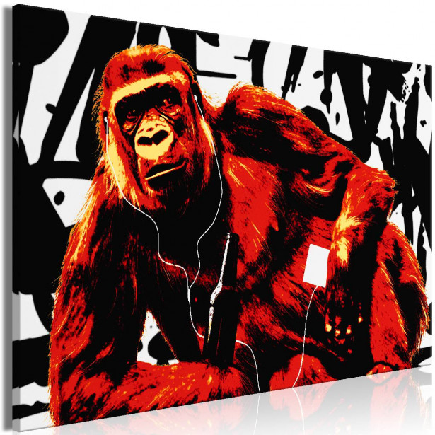 Taulu Artgeist Pop Art Monkey Red 1-osainen kapea eri kokoja