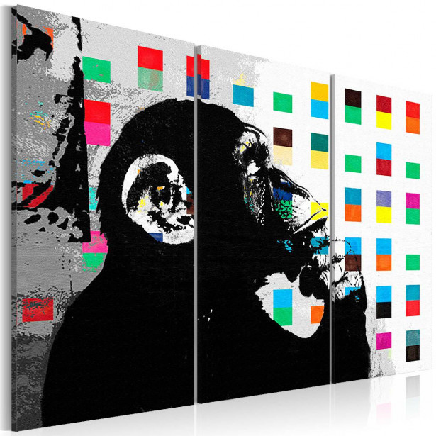 Taulu Artgeist The Thinker Monkey by Banksy eri kokoja