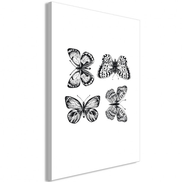 Taulu Artgeist Four Butterflies 1-osainen pystysuuntainen eri kokoja