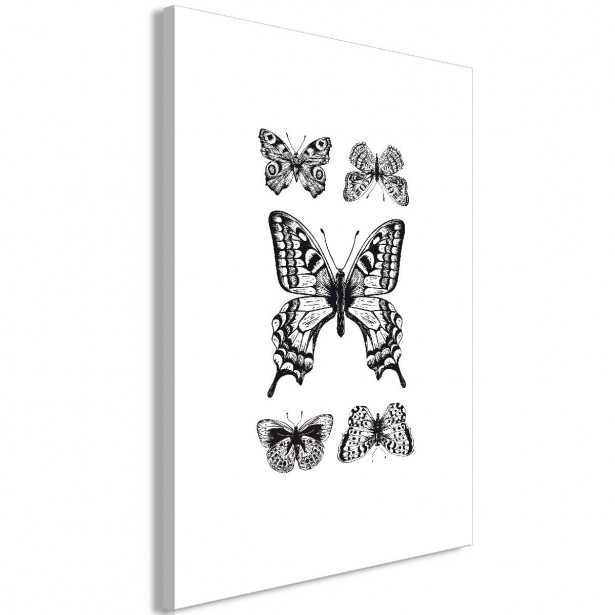 Taulu Artgeist Five Butterflies 1-osainen pystysuuntainen eri kokoja