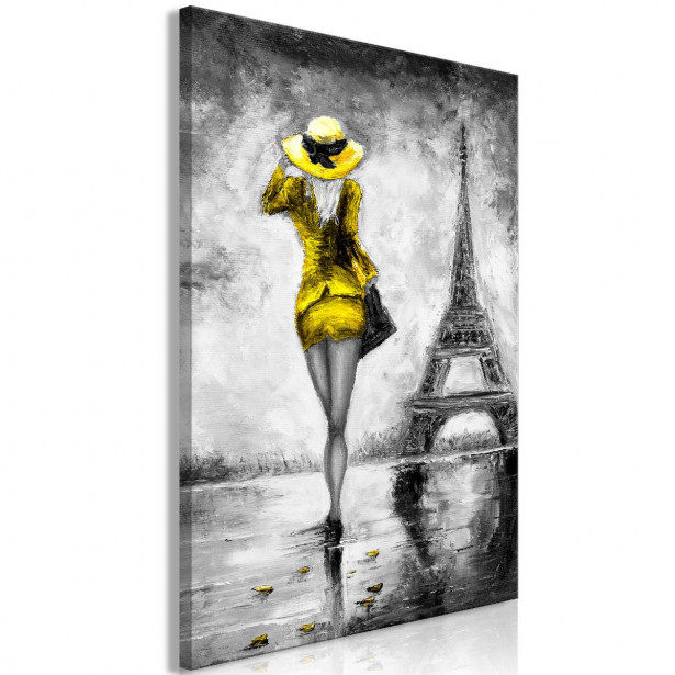 Taulu Artgeist Parisian Woman Yellow 1-osainen pystysuuntainen eri kokoja