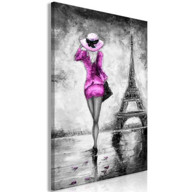 Taulu Artgeist Parisian Woman Pink 1-osainen pystysuuntainen eri kokoja