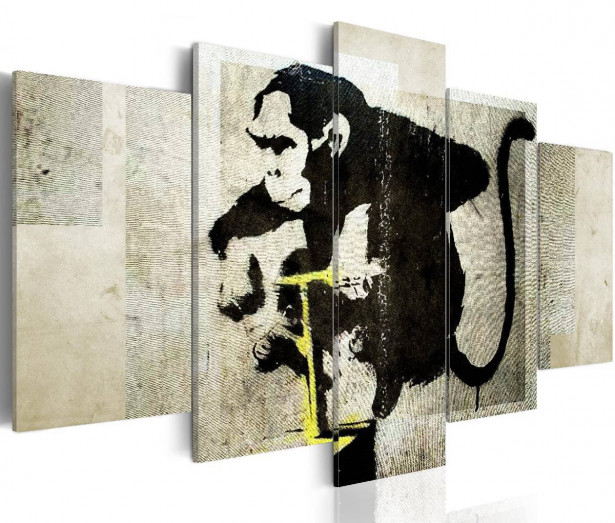 Taulu Artgeist Monkey TNT Detonator - Banksy  eri kokoja