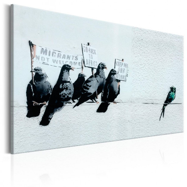 Taulu Artgeist Protesting Birds by Banksy eri kokoja
