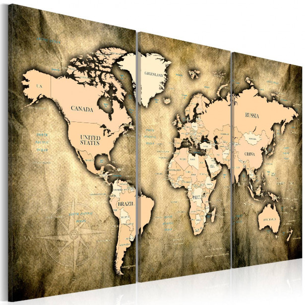 Taulu Artgeist World Map: The Sands of Time  eri kokoja