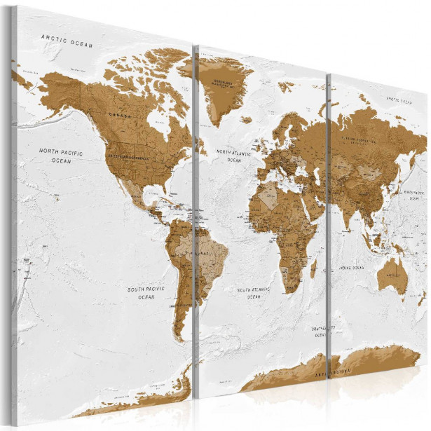 Taulu Artgeist World Map: White Poetry eri kokoja