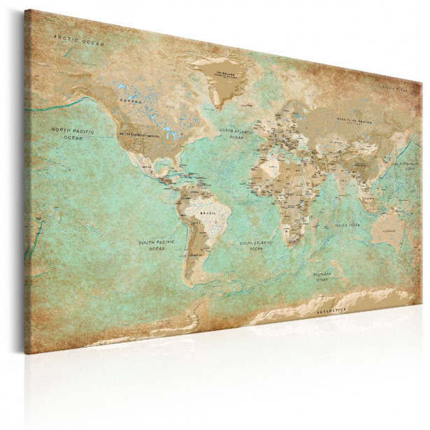 Taulu Artgeist World Map: Celadon Journey eri kokoja