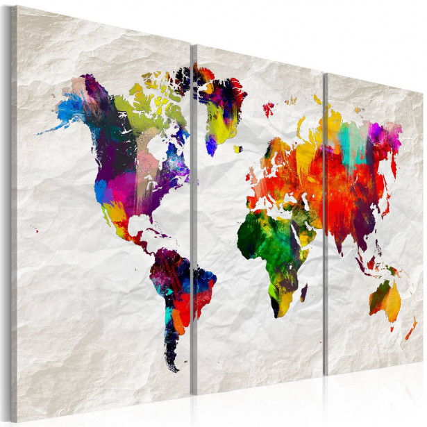 Taulu Artgeist World Map: Rainbow Madness II eri kokoja
