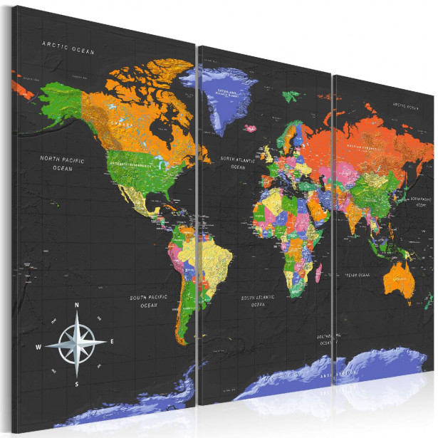Taulu Artgeist Maps: Dark Depth eri kokoja