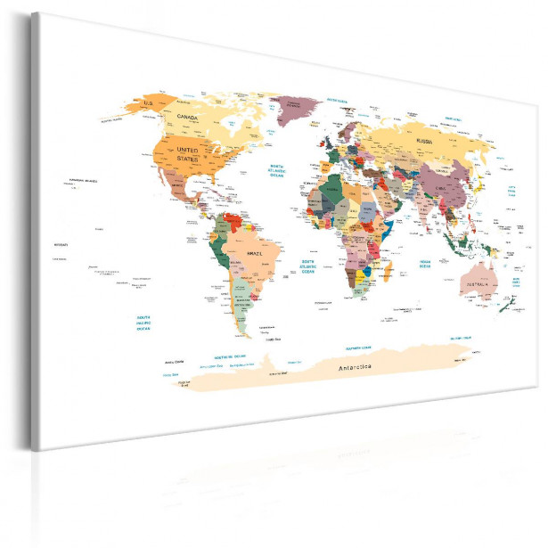 Taulu Artgeist World Map: Travel Around the World eri kokoja