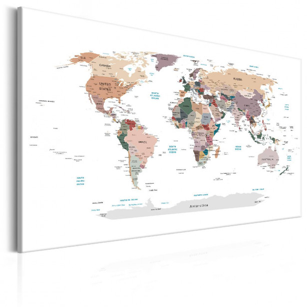 Taulu Artgeist World Map: Where Today? eri kokoja
