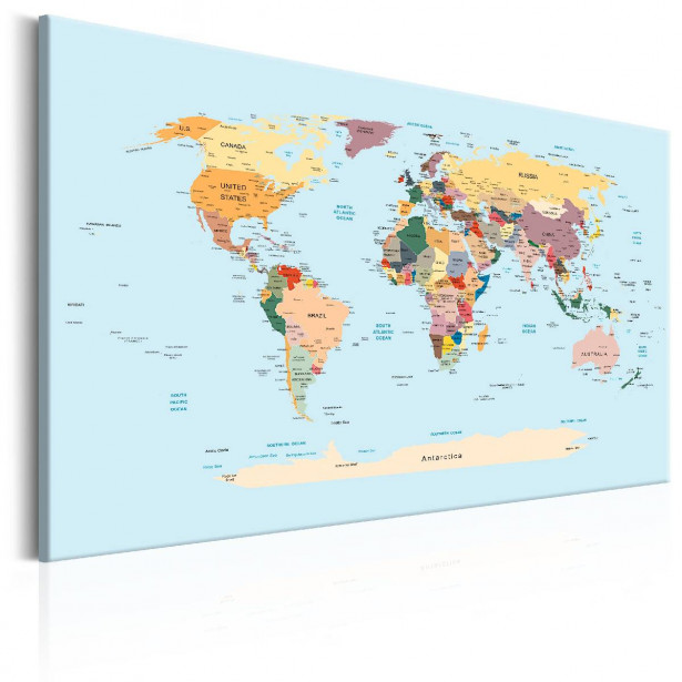 Taulu Artgeist World Map: Travel with Me eri kokoja