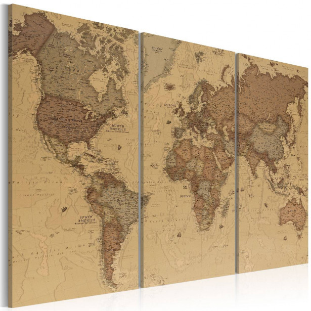 Taulu Artgeist Stylish World Map eri kokoja