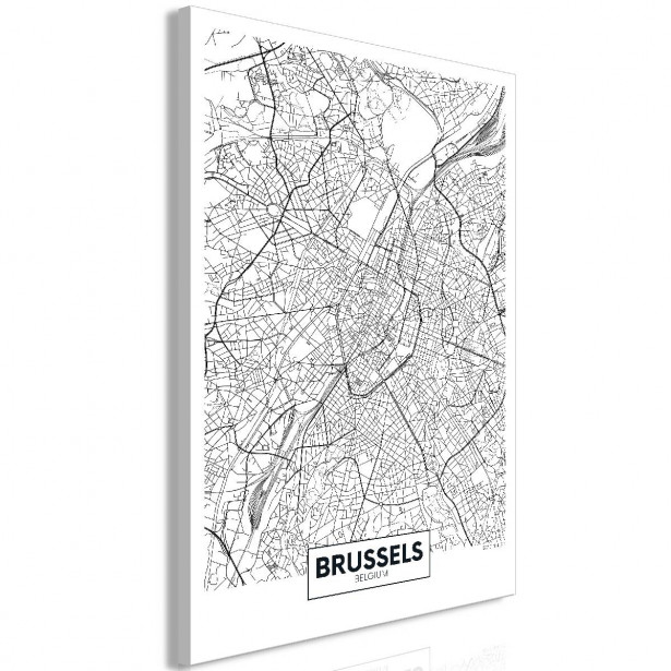 Taulu Artgeist Map of Brussels 1-osainen pystysuuntainen eri kokoja