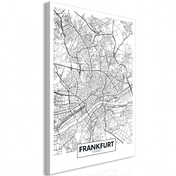 Taulu Artgeist Map of Frankfurt 1-osainen pystysuuntainen eri kokoja