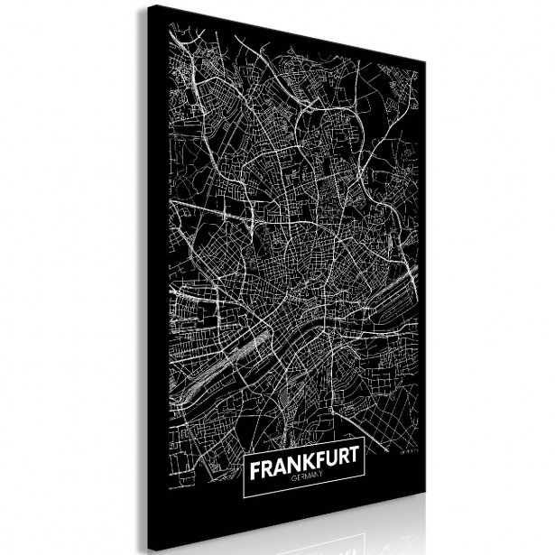Taulu Artgeist Dark Map of Frankfurt 1-osainen pystysuuntainen eri kokoja