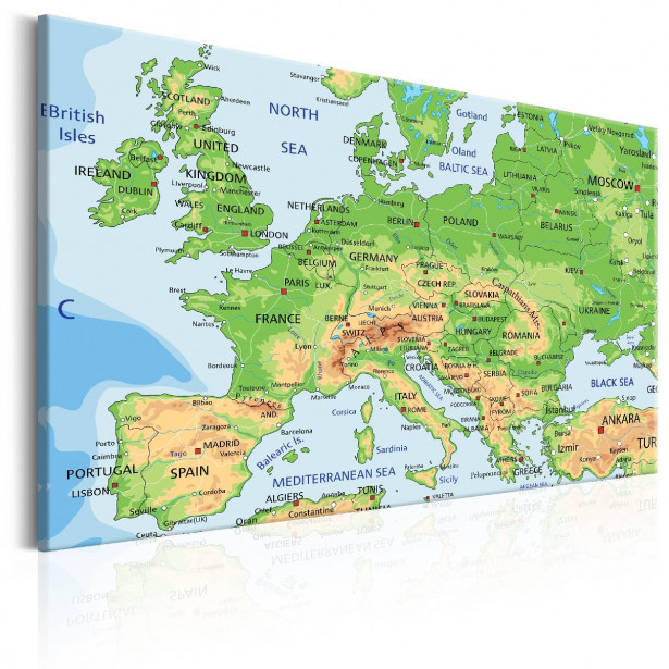 Taulu Artgeist Map of Europe eri kokoja