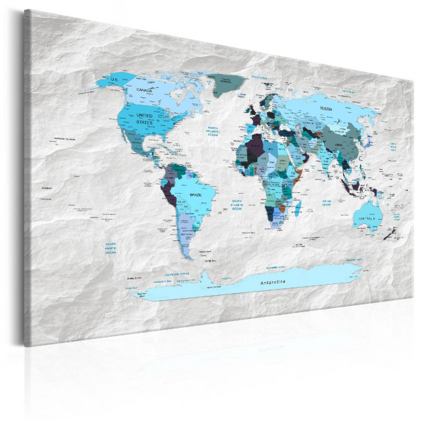 Taulu Artgeist World Map: Blue Pilgrimages eri kokoja