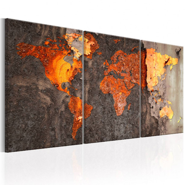 Taulu Artgeist World Map: Rusty World eri kokoja