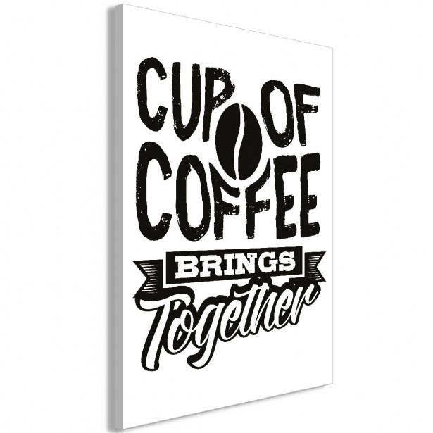Taulu Artgeist Cup of Coffee Brings Together 1-osainen pystysuuntainen eri kokoja