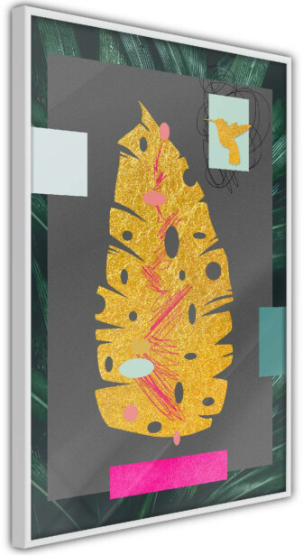 Juliste Artgeist Golden Leaf, kehyksillä, eri kokoja