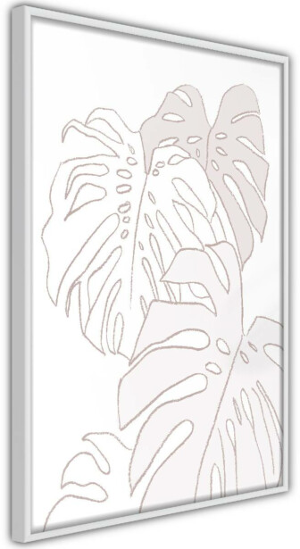 Juliste Artgeist Cream Monstera, kehyksillä, eri kokoja