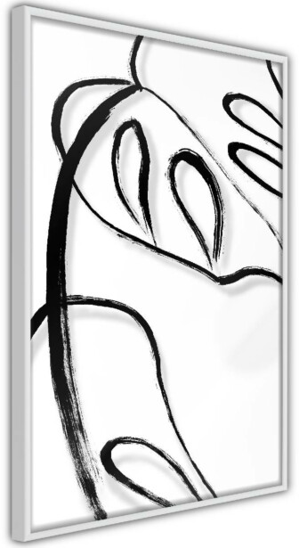 Juliste Artgeist White Monstera, kehyksillä, eri kokoja