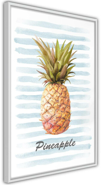 Juliste Artgeist Pineapple and Stripes, kehyksillä, eri kokoja