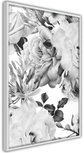 Juliste Artgeist Monochrome Flowers, kehyksillä, eri kokoja