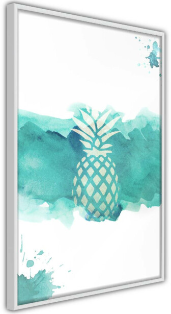 Juliste Artgeist Pineapple in Watercolours, kehyksillä, eri kokoja