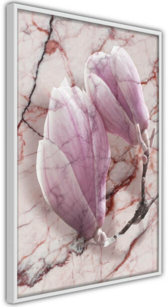 Juliste Artgeist Marble Magnolia, kehyskartongilla, kehyksillä, eri kokoja