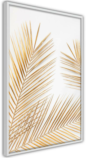 Juliste Artgeist Golden Palm Leaves, kehyksillä, eri kokoja