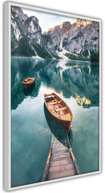 Juliste Artgeist Boats In Dolomites, kehyksillä, eri kokoja