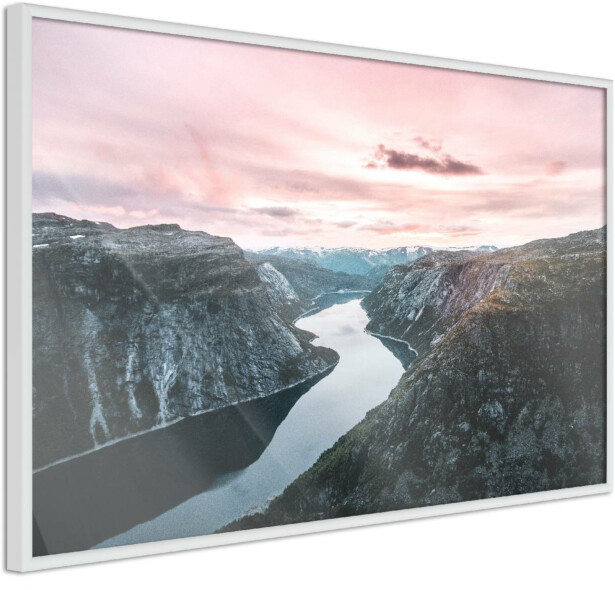 Juliste Artgeist Lake Ringedalsvatnet, kehyksillä, eri kokoja