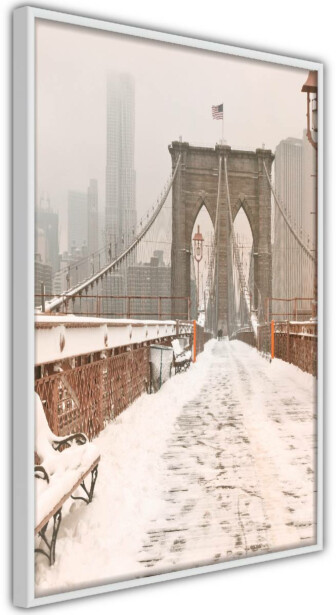 Juliste Artgeist Brooklyn Bridge in Sepia, kehyksillä, eri kokoja