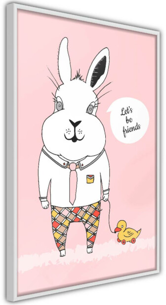 Juliste Artgeist Rabbit's Friend, kehyksillä, eri kokoja