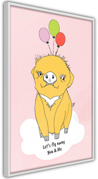 Juliste Artgeist Soaring Pig, kehyksillä, eri kokoja