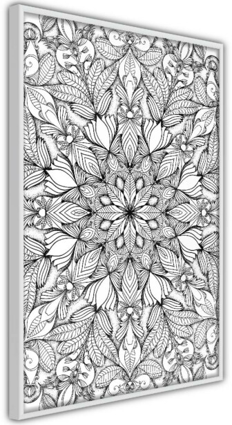 Juliste Artgeist Monochrome Mandala, kehyksillä, eri kokoja