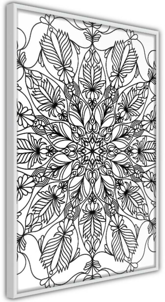 Juliste Artgeist Black Mandala, kehyksillä, eri kokoja